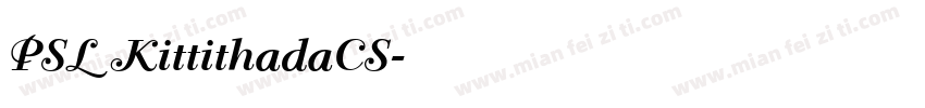 PSL KittithadaCS字体转换